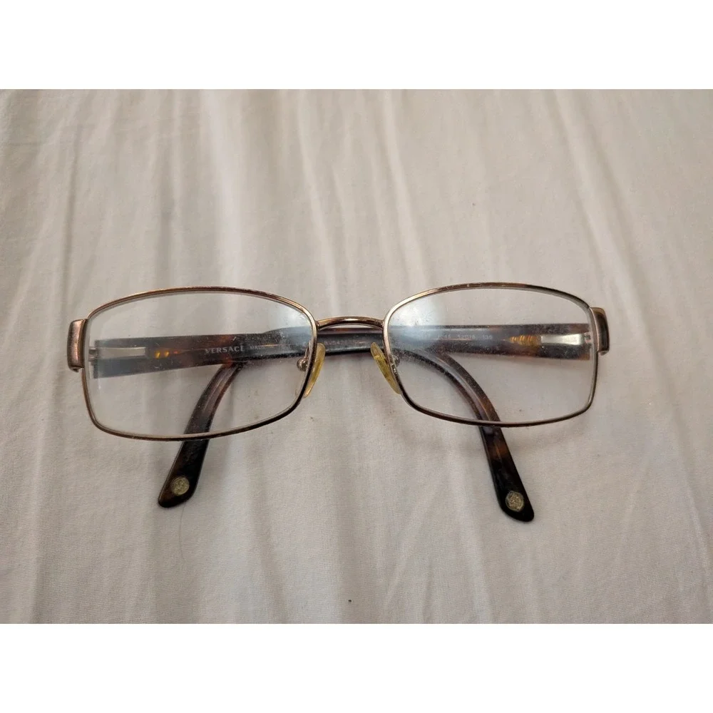 Versace Eyeglasses MOD1177 1045 Metal Rectangle 52-16 135 Italy FRAMES ONLY